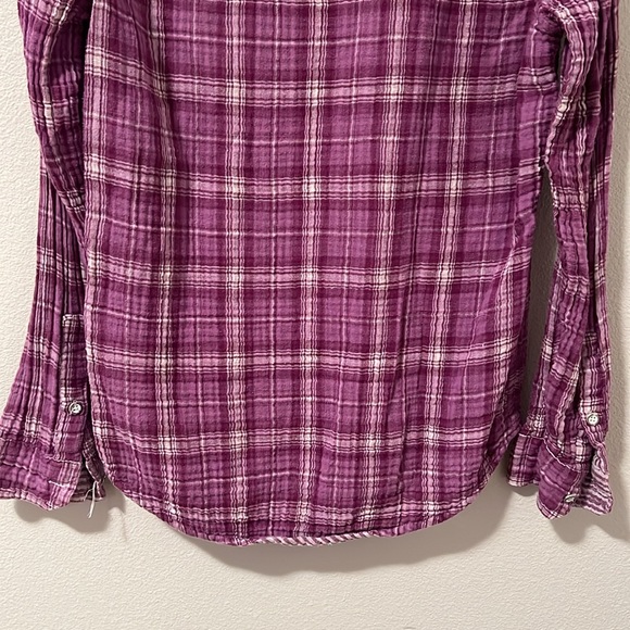 Joe’s Jeans Women The Shirt Plaid/Purple Small - Picture 7 of 8